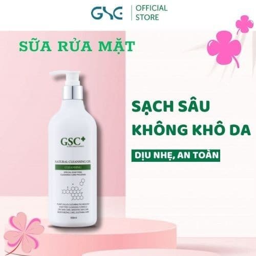 Sữa rửa mặt dạng gel làm sạch sâu GSC Natural Cleansing Gel 500ml (chuyên dùng cho spa)