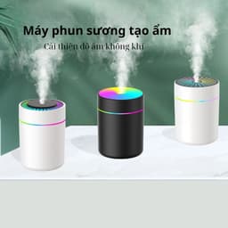 Máy Xông Tinh Dầu Phun Sương Tạo Ẩm 300ml Tích Hợp Đèn Led 2