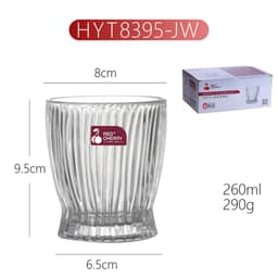 Set 6 Ly  ,Cốc Uống Nước Chất Liệu Thủy Tinh Sáng Trong Dày Dặn Dung Tích Lớn 5