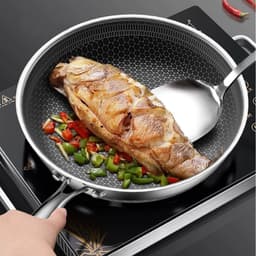 Chảo chống dính vân đá tổ ong cao cấp, bền bỉ, chịu nhiệt hoàn hảo cho mọi loại bếp. 6