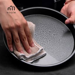 [Koqzm] Chảo Đĩa Pizza Tròn Khay Đĩa Sâu Thép Carbon Chống Dính Khuôn Nướng Bánh [Mới] 4