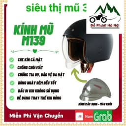 [Giá Huỷ Diệt]Mũ Bảo Hiểm Royal M139 kính âm ,Mũ 3/4 đầu đi Phượt 2