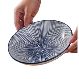Bộ Bát Đĩa Gốm Sứ Sọc Xanh ManDaLa - Phong Cách Nhật Cổ sang trọng 5