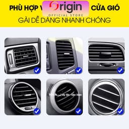 Giá đỡ điện thoại trên ô tô goteca kẹp gắn cửa khe gió điều hoà xoay 360 độ vân cacbon tinh tế nhỏ gọn tiện lợi cho xe 8