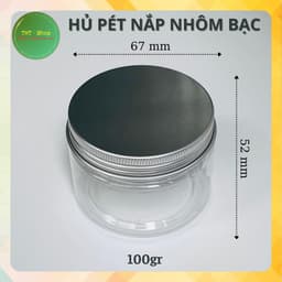 [COMBO] 60 HỦ NẮP NHÔM BẠC 100GR - CÓ NẮP LÓT CHỐNG TRÀN - THÂN HỦ TRONG SUỐT 2