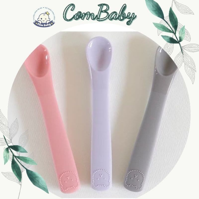 Thìa ăn dặm Kèm Hộp báo nóng BONBON DAILYLIKE 100% SILICON HÀN QUỐC