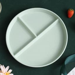 Combo 5 Dĩa nhựa Chia 3 ngăn Dùng ăn vặt - ăn kiên nhựa an toàn có thể dùng cho lò vi sóng home1511 4
