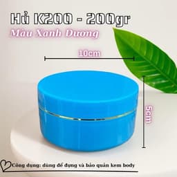 COMBO 100 HỦ NHỰA K200 (200GR) MÀU XANH DƯƠNG - CÓ NẮP LÓT CHỐNG TRÀN 2