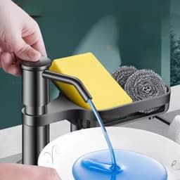 Bộ Vòi Bơm Hút Nước Rửa Chén Kèm Giá Để Đồ Gắn Bồn Rửa Bát Bằng Nhựa ABS Cao Cấp Với Ống Dẫn Silicon 120cm Tiện Dụng 2