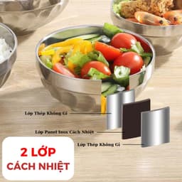 Tô bát chén inox kiểu xoắn 2 lớp cách nhiệt - nhiều size khác nhau 9