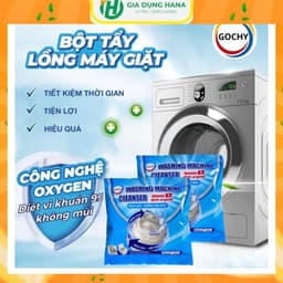 Bột tẩy lồng máy giặt Gochy 1 gói bột 150gr  - Vệ sinh lồng giặt loại bỏ cặn bẩn, diệt khuẩn khử mùi 1