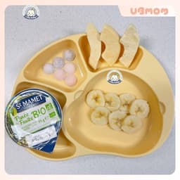 KHAY ĂN DẶM SILICONE CÓ NẮP UBMOM HÀN QUỐC 4