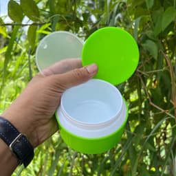Giá Sỉ 100 Hủ Thân Xanh Viền Trắng - Hủ Nhựa Rỗng - 200gr - Có Nắp Lót Chống Tràn 4