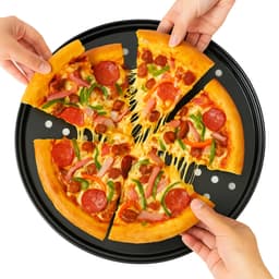 Khay nướng bánh pizza GUSTAVA, Bộ chảo bánh pizza đục lỗ mục đích 10 / 11 / 12 Inch, Dụng cụ làm bánh tròn chống dính bằng thép Carbon bền bỉ giòn & Bubbly 4