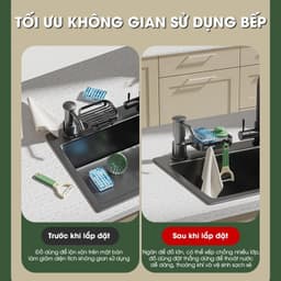 Bộ Vòi Bơm Hút Nước Rửa Chén Kèm Giá Để Đồ Gắn Bồn Rửa Bát Bằng Nhựa ABS Cao Cấp Với Ống Dẫn Silicon 120cm Tiện Dụng 5