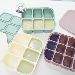Khay trữ đông thực phẩm silicon cao cấp Bluemama cho bé và gia đình 4