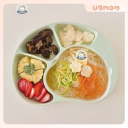 KHAY ĂN DẶM SILICONE CÓ NẮP UBMOM HÀN QUỐC 2