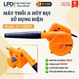 Máy thổi bụi 650W sử dụng điện COOFIX CF-EB001 Có chỉnh tốc 6 cấp độ, lõi bằng đồng chính hãng 1