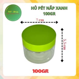 COMBO 60 HỦ PÉT NẮP XANH 100GR, CÓ NẮP LÓT CHỐNG TRÀN 3