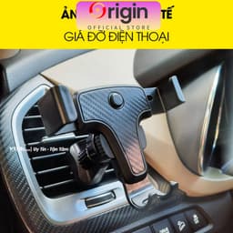 Giá đỡ điện thoại trên ô tô goteca kẹp gắn cửa khe gió điều hoà xoay 360 độ vân cacbon tinh tế nhỏ gọn tiện lợi cho xe 7