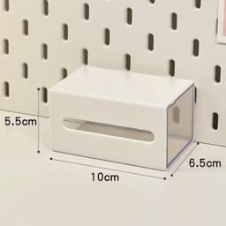 Hộp đựng tăm bông/bông tẩy trang màu trắng trong suốt treo tường đa năng 9