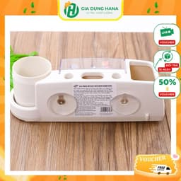 Kệ Treo Chữ HoMe Để Bàn Chải Kem Đánh Răng Kèm Cốc Siêu Bền Siêu Tiện Lợi 4