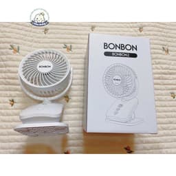 Quạt Kẹp Xe Đẩy Pin Trâu Bonbon - Mini Most Xoay 360 nội địa Hàn Quốc 5