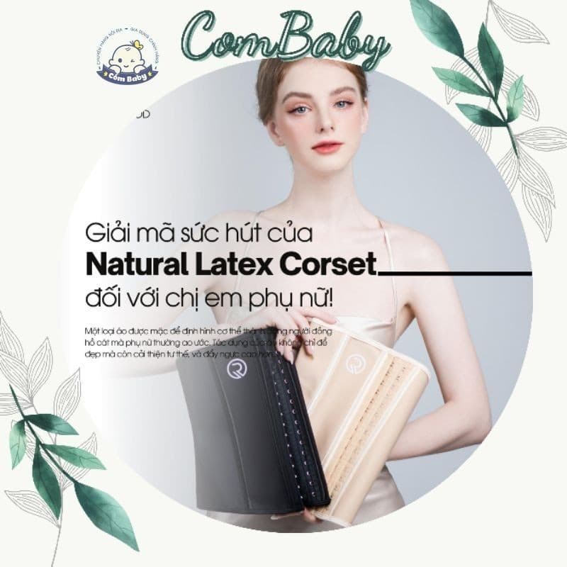 Sale Xả - Đai nịt bụng Natural Latex Corset Radian Hollywood Chính hãng