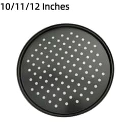 Khay nướng bánh pizza GUSTAVA, Bộ chảo bánh pizza đục lỗ mục đích 10 / 11 / 12 Inch, Dụng cụ làm bánh tròn chống dính bằng thép Carbon bền bỉ giòn & Bubbly 2