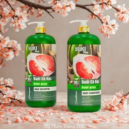 Gội Xả YUKI Bưởi 2000ML Hương Nước Hoa Giúp Ngăn Gầu, Giảm Rụng Tóc, Phục Hồi Tóc Hư Tổn Mang Lại Mái Tóc Mềm Mượt 1