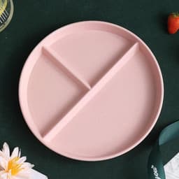 Combo 5 Dĩa nhựa Chia 3 ngăn Dùng ăn vặt - ăn kiên nhựa an toàn có thể dùng cho lò vi sóng home1511 5