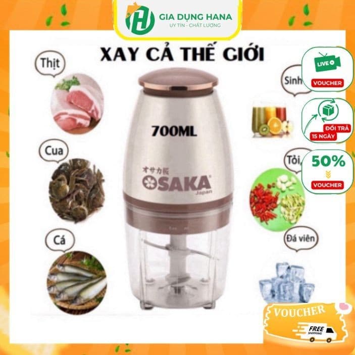 Máy Xay Xay Thịt Đa Năng Osaka Nhật Bản, Máy Xay Cầm Tay , Máy Xay Đá  Công Suất 350W M283
