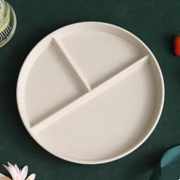 Combo 5 Dĩa nhựa Chia 3 ngăn Dùng ăn vặt - ăn kiên nhựa an toàn có thể dùng cho lò vi sóng home1511 3