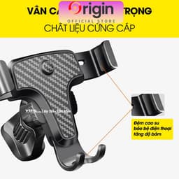 Giá đỡ điện thoại trên ô tô goteca kẹp gắn cửa khe gió điều hoà xoay 360 độ vân cacbon tinh tế nhỏ gọn tiện lợi cho xe 2