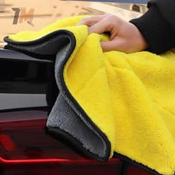 Combo 5 Khăn lau xe Microfiber 3m cao cấp không rụng lông, khăn lau ô tô, xe hơi, xe máy, chuyên dụng siêu thấm hút 4