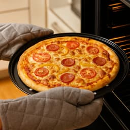 Khay nướng bánh pizza ITRENDYZONE1, Bộ chảo pizza đục lỗ chống dính mục đích Mupti, Dụng cụ làm bánh bằng thép Carbon tròn 9 / 10 / 11 / 12 / 14 Inch bền bỉ Dụng cụ nướng bánh bằng thép Carbon giòn & Bubbly 7