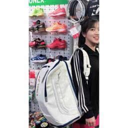 Balo Yonex Bag12MLTDEX Đen và Trắng đựng Vợt, Giày cầu lông / tennis 2