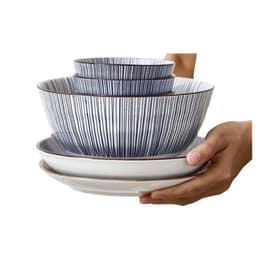 Bộ Bát Đĩa Gốm Sứ Sọc Xanh ManDaLa - Phong Cách Nhật Cổ sang trọng 3