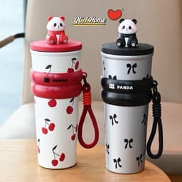 Ly giữ nhiệt Panda 700ml, cốc giữ nhiệt cao cấp có ống hút chất liệu inox 304 giữ nhiệt 8 - 12 tiếng 2