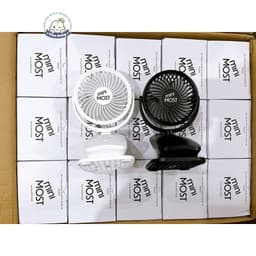 Quạt Kẹp Xe Đẩy Pin Trâu Bonbon - Mini Most Xoay 360 nội địa Hàn Quốc 3