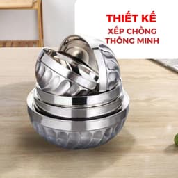 Tô chén bát inox kiểu dáng Hàn Quốc 2 lớp cách nhiệt ,Tô Chén inox cao cấp đủ kích cỡ 4