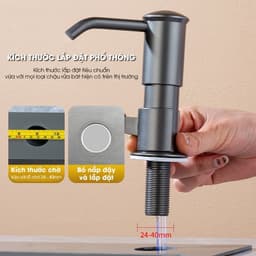 Bộ Vòi Bơm Hút Nước Rửa Chén Kèm Giá Để Đồ Gắn Bồn Rửa Bát Bằng Nhựa ABS Cao Cấp Với Ống Dẫn Silicon 120cm Tiện Dụng 8