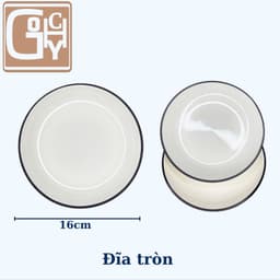 [HANA] Bộ Bát Đĩa 15 Trắng Viền Đen Gốm Sứ Ceramic Cao Cấp sang trọng cho gia đình,decor trang trí nhà ăn hiện đại 3