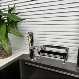 Bộ Vòi Bơm Hút Nước Rửa Chén Kèm Giá Để Đồ Gắn Bồn Rửa Bát Bằng Nhựa ABS Cao Cấp Với Ống Dẫn Silicon 120cm Tiện Dụng 9