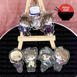 (mua 1 tặng 1) ( THU ĐÔNG ) Móc khóa DETECTIVE CONAN Thám Tứ Lừng Danh keyring mica acrylic in hình anime chibi xinh xắn 1