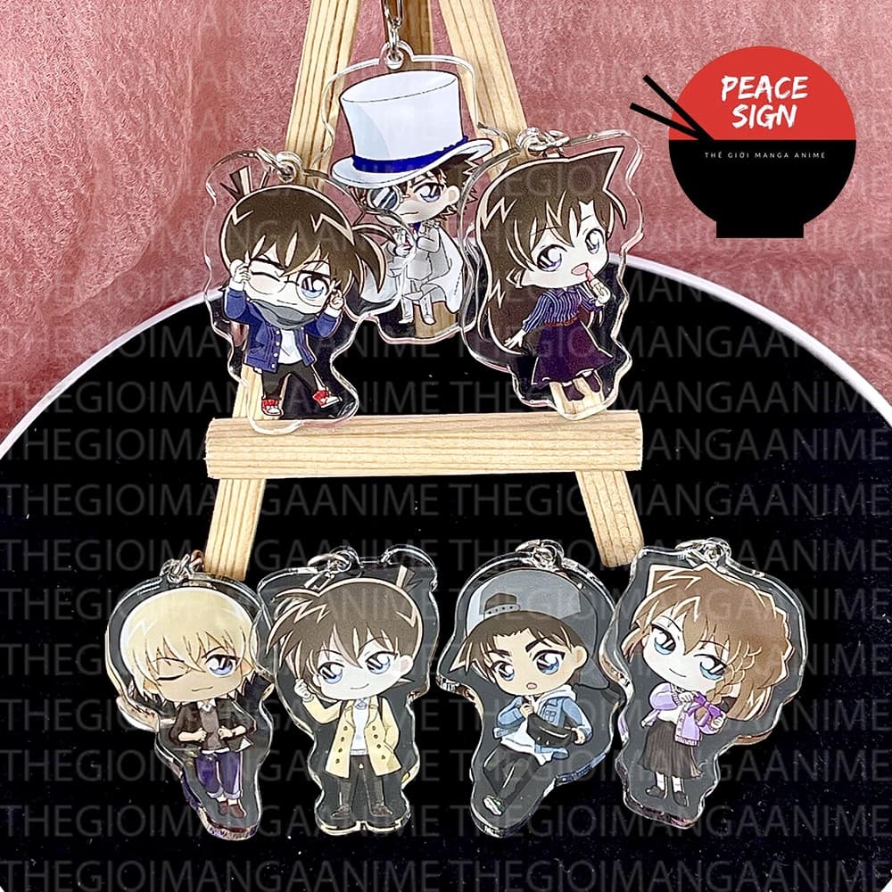 (mua 1 tặng 1) ( THU ĐÔNG ) Móc khóa DETECTIVE CONAN Thám Tứ Lừng Danh keyring mica acrylic in hình anime chibi xinh xắn