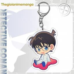 (mua 1 tặng 1) ( nhiều mẫu ) Móc khóa mica DETECTIVE CONAN Thám Tứ Lừng Danh hình in 2 mặt 2