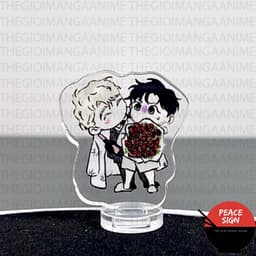 (mua 1 tặng 1) (3CM) MÔ HÌNH ROSES AND CHAMPAGNE Hoa Hồng và Rượu Vang BL acrylic anime mica chibi trang trí trưng bày 4
