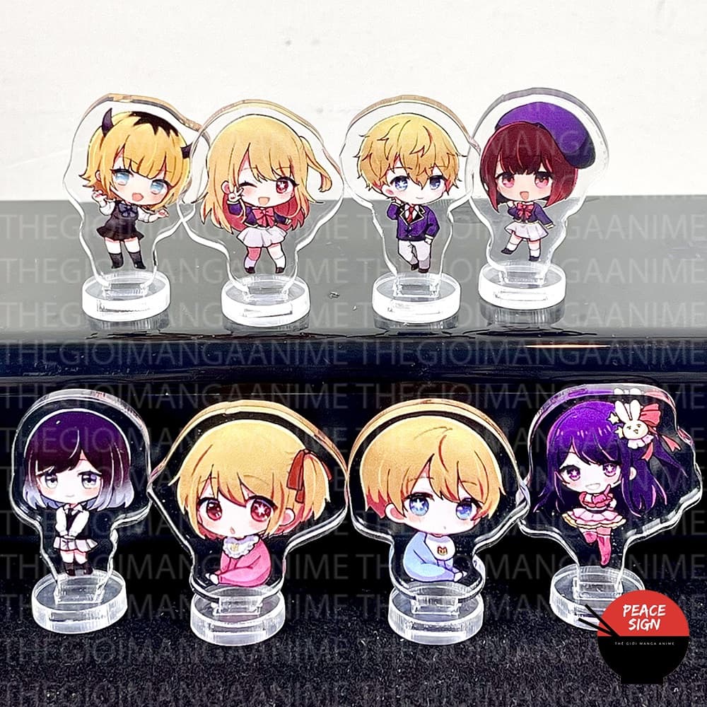 (mua 1 tặng 1) (3CM) Mô hình standee mini OSHI NO KO Đứa Con Của Thần Tượng acrylic anime mica chibi trang trí dễ thương