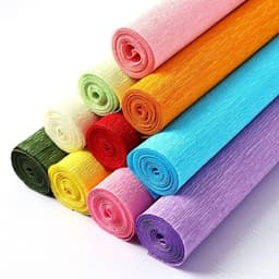 Cuộn giấy nhún, giấy nhăn làm hoa handmade 50x250 cm 8